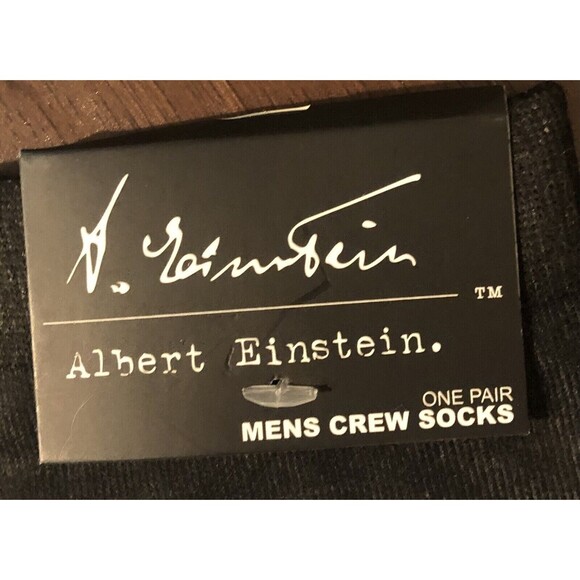 Albert Einstein Men's Crew Socks - Bioworld - Loot Crate Exclusive Sz 10-13  New - Picture 3 of 4